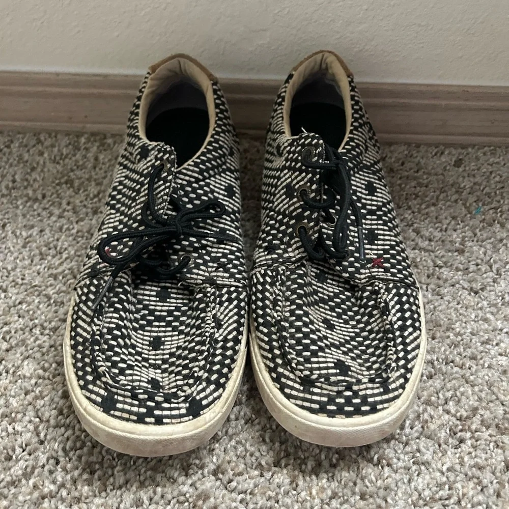 Hooey by Twisted X Women's Lopers Black White Size 8 Sneaker Lace Up Western